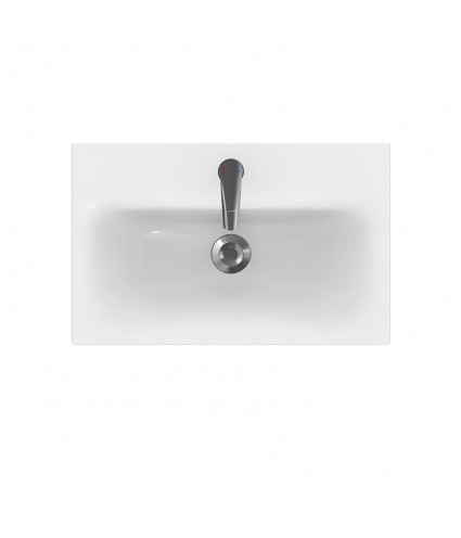 Badmöbel Set MODUO SLIM 60 Waschbecken-Unterschrank mit Waschbecken, 2-Schubladen, Grau