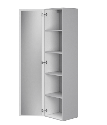 Badezimmer Hochhängeschrank MODUO 160 Hochschrank Türen, Grau mit Spiegel