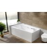 BADEWANNE ECKWANNE 150x70 LINKS INSPIRO GLASABTRENNUNG Ablaufgarnitur + Füße GRATIS !