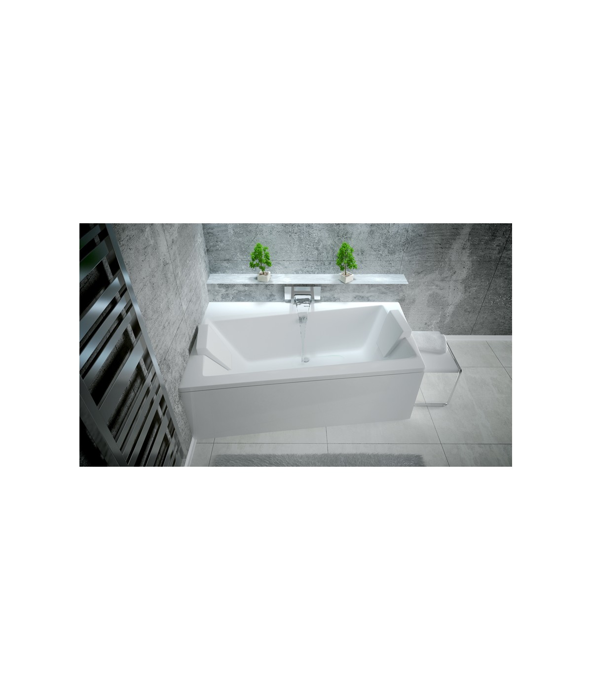 ECKBADEWANNE 170x110 LINKS INFINITYZ Ablaufgarnitur + Füße GRATIS !
