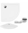 DUSCHWANNE VIERTELKREIS 80x80x3 ARON Ablaufgarnitur GRATIS !