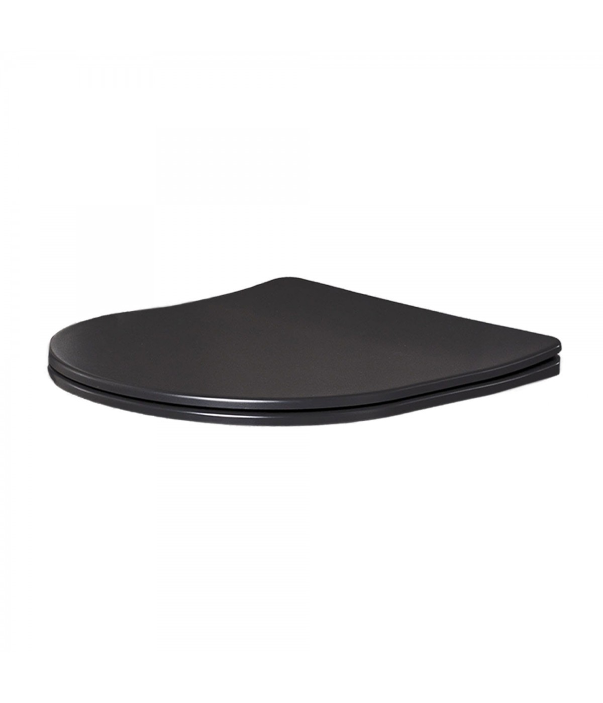 WC SET: Vorwandelement Duofix + Toilette Slim Soft-Close Delos Schwarz + Schallschutzmatte + Betätigungsplatte in Schwarz