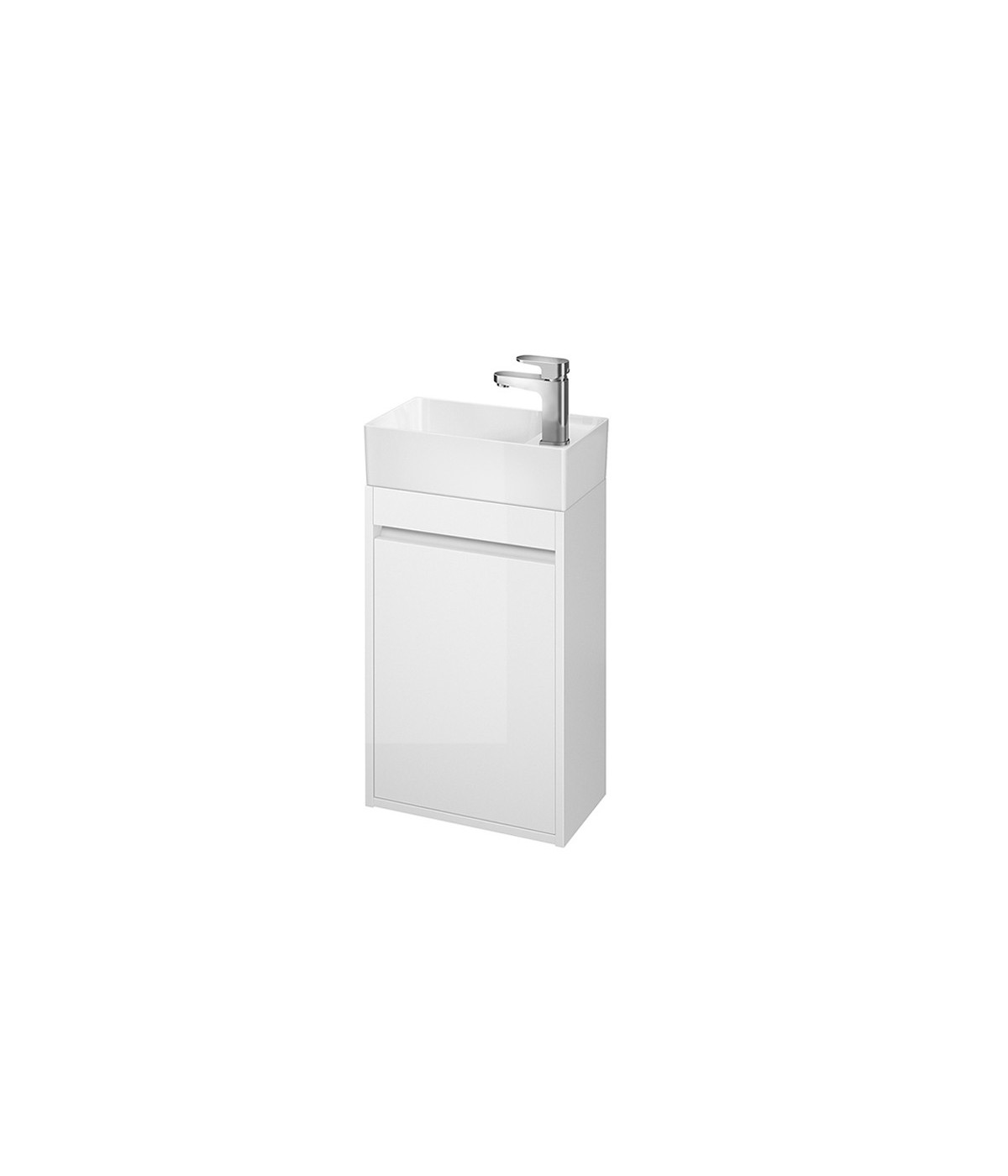 Badmöbel Set CREAZ 40 Waschbecken-Unterschrank mit Badregal 140 Weiß