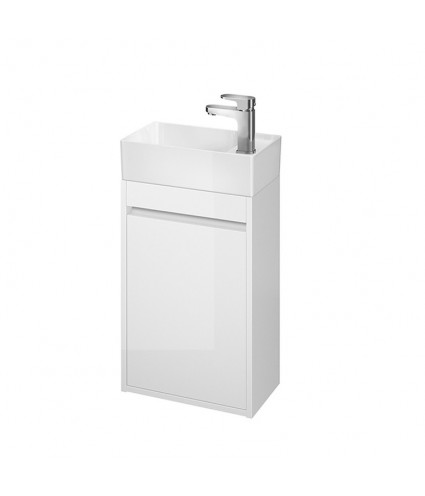 Badmöbel Set CREAZ 40 Waschbecken-Unterschrank mit Badregal 140 Weiß
