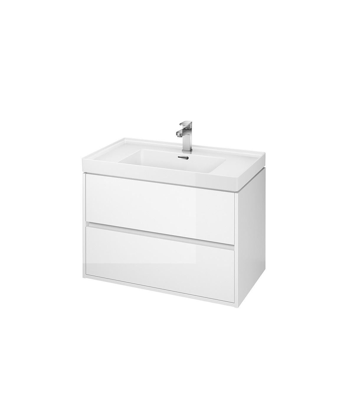 Badmöbel Set CREAZ 80 Waschbecken-Unterschrank mit Badregal 140 Weiß