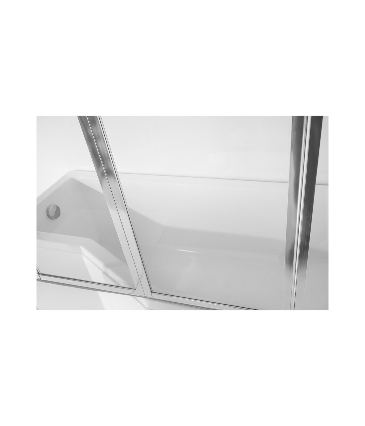 BADEWANNE ECKWANNE 150x75 RECHTS INTEGRAZ GLASABTRENNUG Ablaufgarnitur + Füße GRATIS !