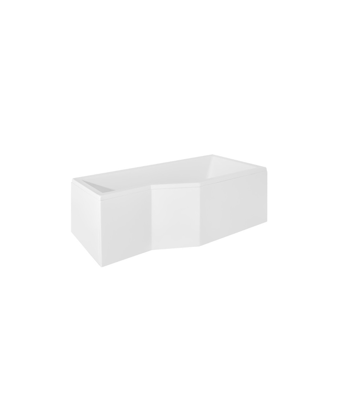 BADEWANNE ECKWANNE 150x75 RECHTS INTEGRAZ GLASABTRENNUG Ablaufgarnitur + Füße GRATIS !