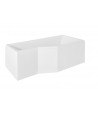 BADEWANNE ECKWANNE 170x75 LINKS INTEGRAZ GLASABTRENNUG Ablaufgarnitur + Füße GRATIS !