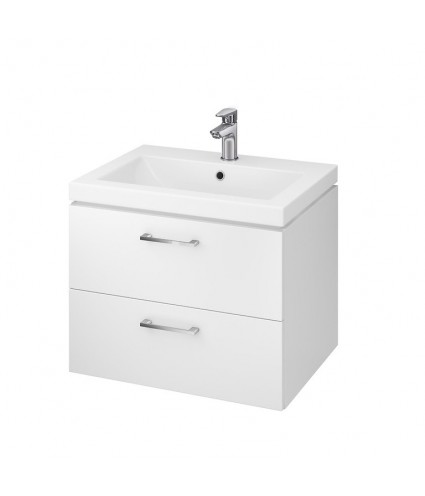 Badmöbel Set LARAZ COMO 60 Waschbecken-Unterschrank mit Hochschrank 150 Weiß