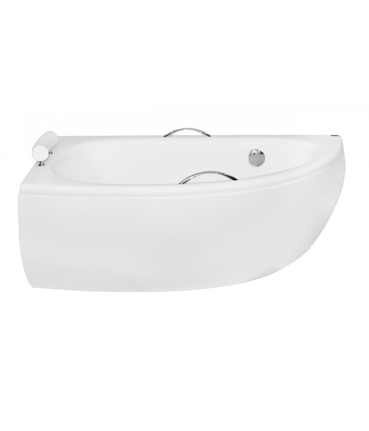 ECKBADEWANNE 150X70 RECHTS MILENA KOPFSTÜTZE HANDGRIFFE Ablaufgarnitur + Füße GRATIS !