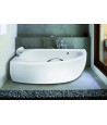 ECKBADEWANNE 150X70 LINKS MILENA KOPFSTÜTZE HANDGRIFFE Ablaufgarnitur + Füße GRATIS !