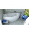 ECKBADEWANNE 150X70 LINKS MILENA KOPFSTÜTZE HANDGRIFFE Ablaufgarnitur + Füße GRATIS !
