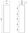 Badmöbel Set MODUO SLIM 80 Waschbecken-Unterschrank, Hochschrank 160 mit Spiegel Grau