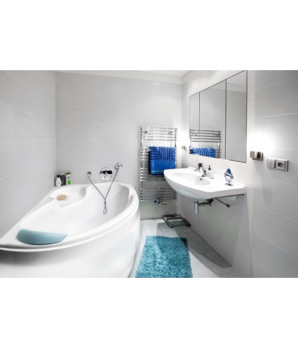 ECKBADEWANNE 155x95 RECHTS FINEZJA Ablaufgarnitur + Füße GRATIS !