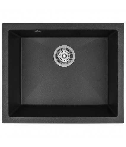 Granitspüle 1 Becken IBIZAO Schwarz 56x46 | inkl. Siphon!