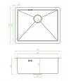 Edelstahlspüle MARMARA Inox 44x54 | inkl. Siphon!