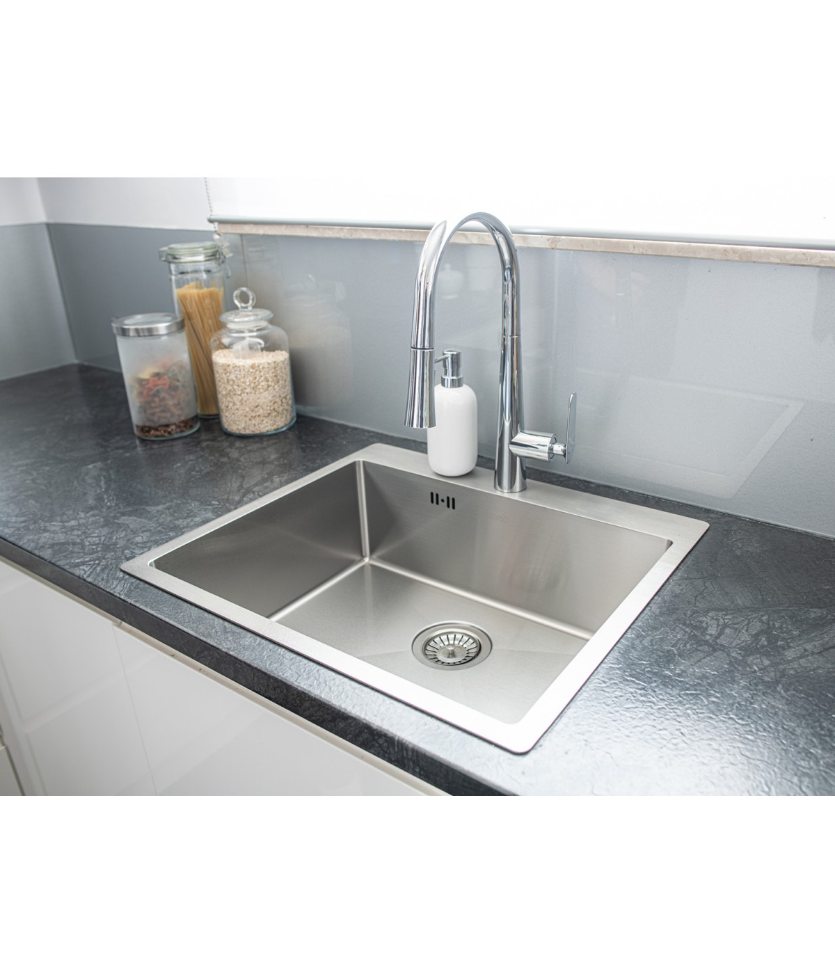 Edelstahlspüle MARMARA Inox 51x59 | inkl. Siphon!
