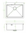 Edelstahlspüle MARMARA Inox 51x59 | inkl. Siphon!