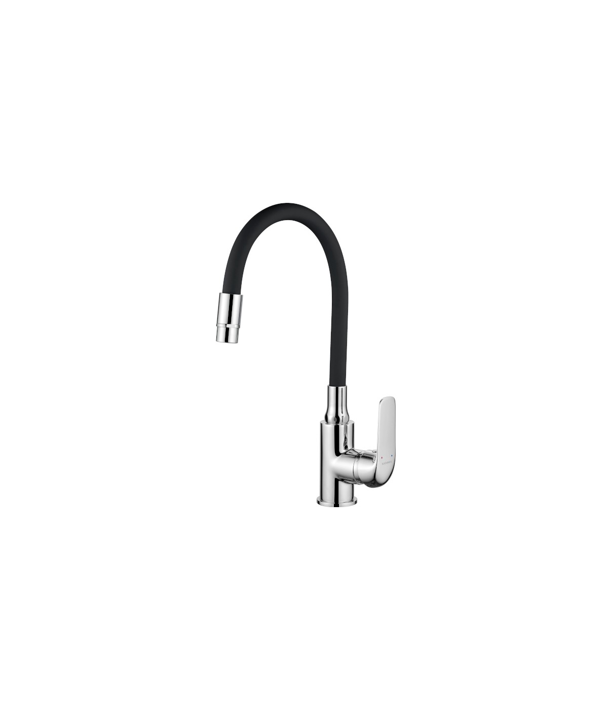 SET Küchenarmatur & Granitspüle 1-Becken BARBADOS Schwarz 44x65 mit kurzer Abtropffläche | inkl. Siphon!