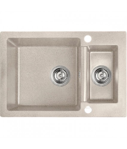 Granitspüle 1,5-Becken CELIA Beige 44x65 | inkl. Siphon!