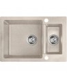 SET Küchenarmatur & Granitspüle 1-Becken BARBADOS Grau 44x76 mit Abtropffläche | inkl. Siphon!