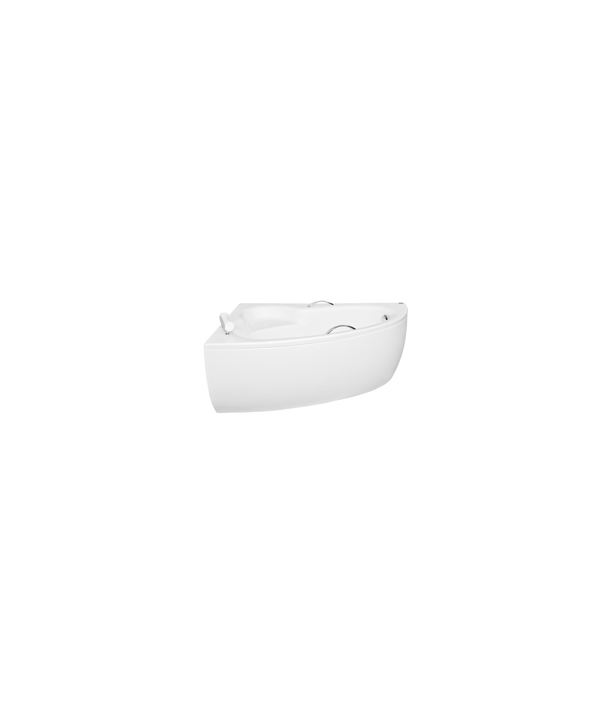 ECKBADEWANNE PREMIUM 150X100 RECHTS NATALIA KOPFSTÜTZE HANDGRIFFE Ablaufgarnitur + Füße GRATIS !