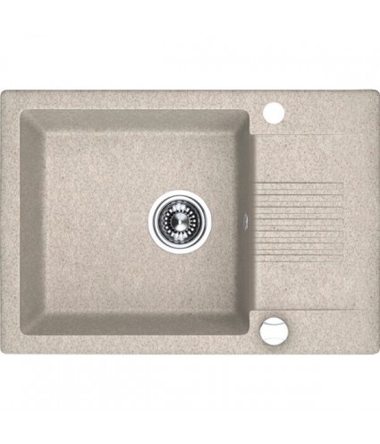 Granitspüle 1-Becken CELIA Beige 44x65 mit kurzer Abtropffläche | inkl. Siphon!