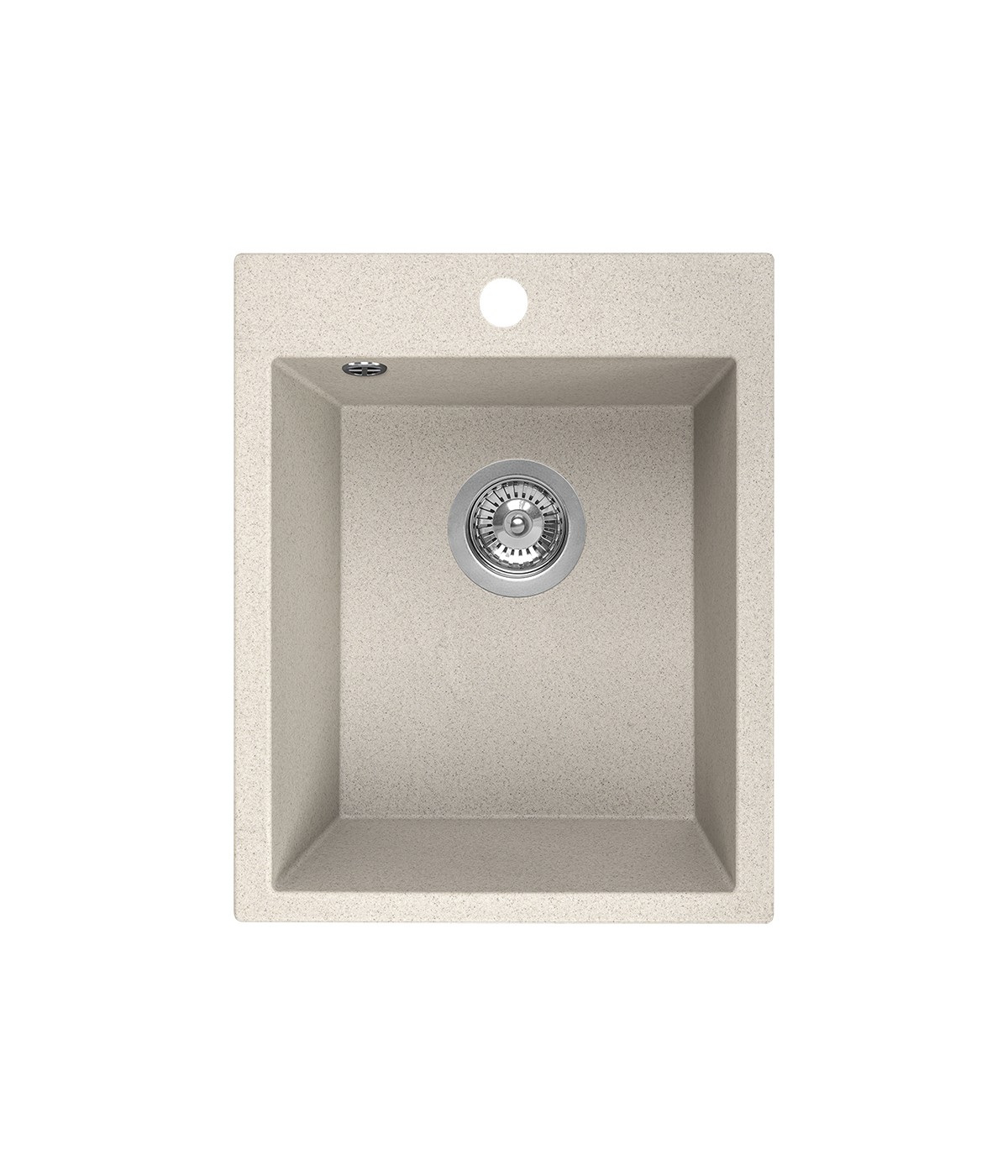 Granitspüle 1-Becken CHICHI Beige 48x39 | inkl. Siphon!