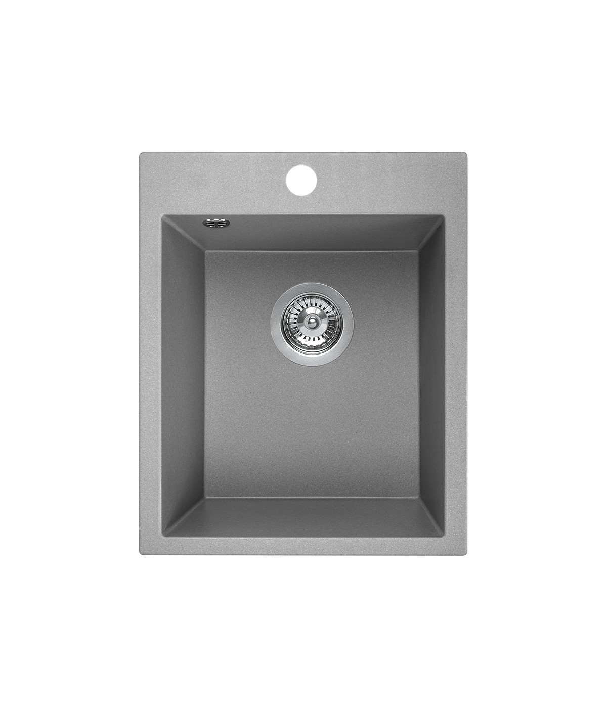 Granitspüle 1-Becken CHICHI Grau 48x39 | inkl. Siphon!