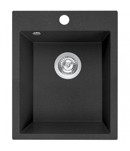 Granitspüle 1-Becken CHICHI Schwarz 48x39 | inkl. Siphon!