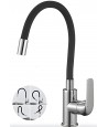 SET Küchenarmatur & Granitspüle 2-Becken BARBADOS Grau 48x78 | inkl. Siphon!