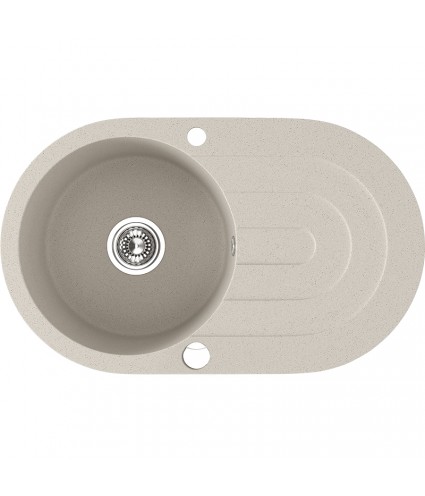 Granitspüle 1-Becken DAFNE Beige 47x78 mit Abtropffläche | inkl. Siphon!