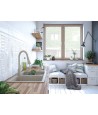 Granitspüle 2-Becken CELIA Beige 48x76 | inkl. Siphon!