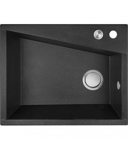 Granitspüle 1-Becken GRENADA Schwarz 48x60 | inkl. Siphon!
