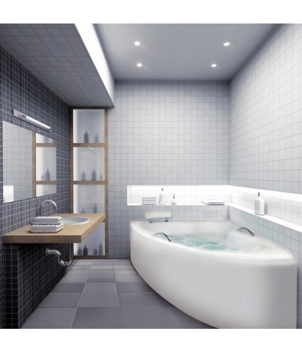 ECKBADEWANNE PREMIUM 150X100 LINKS NATALIA KOPFSTÜTZE HANDGRIFFE Ablaufgarnitur + Füße GRATIS !