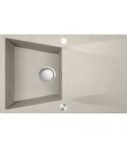 Granitspüle 1-Becken GRENADA Beige 48x78 mit Abtropffläche | inkl. Siphon!