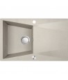 Granitspüle 1-Becken GRENADA Beige 48x78 mit Abtropffläche | inkl. Siphon!