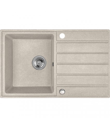 Granitspüle 1-Becken MARGARITA Beige 49x79 mit Abtropffläche | inkl. Siphon!