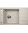 Granitspüle 1-Becken PIONIERO Beige 50x78 mit kurzer Abtropffläche | inkl. Siphon!
