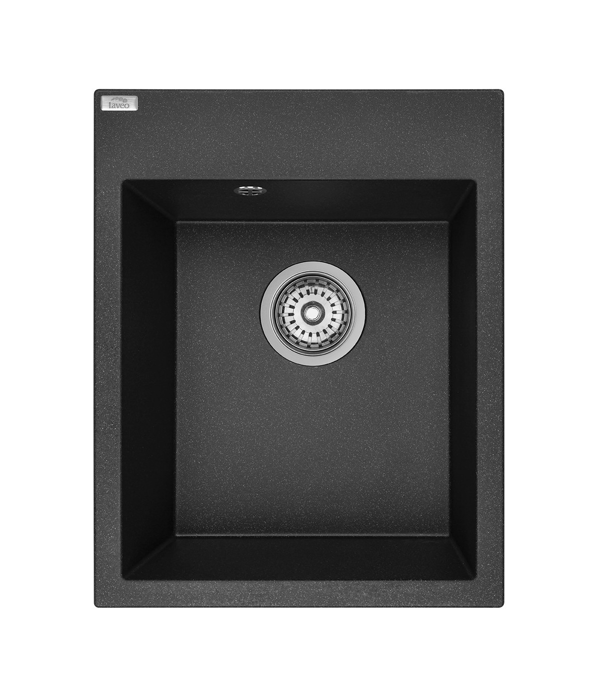 Granitspüle 1-Becken MONCHICHI Schwarz 50x39 | inkl. Siphon!