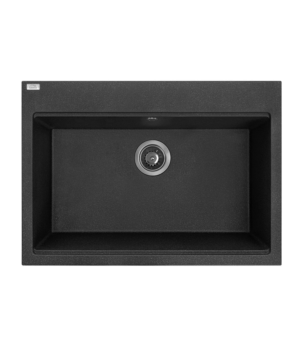 Granitspüle 1-Becken TAU Schwarz 50x70 | inkl. Siphon!