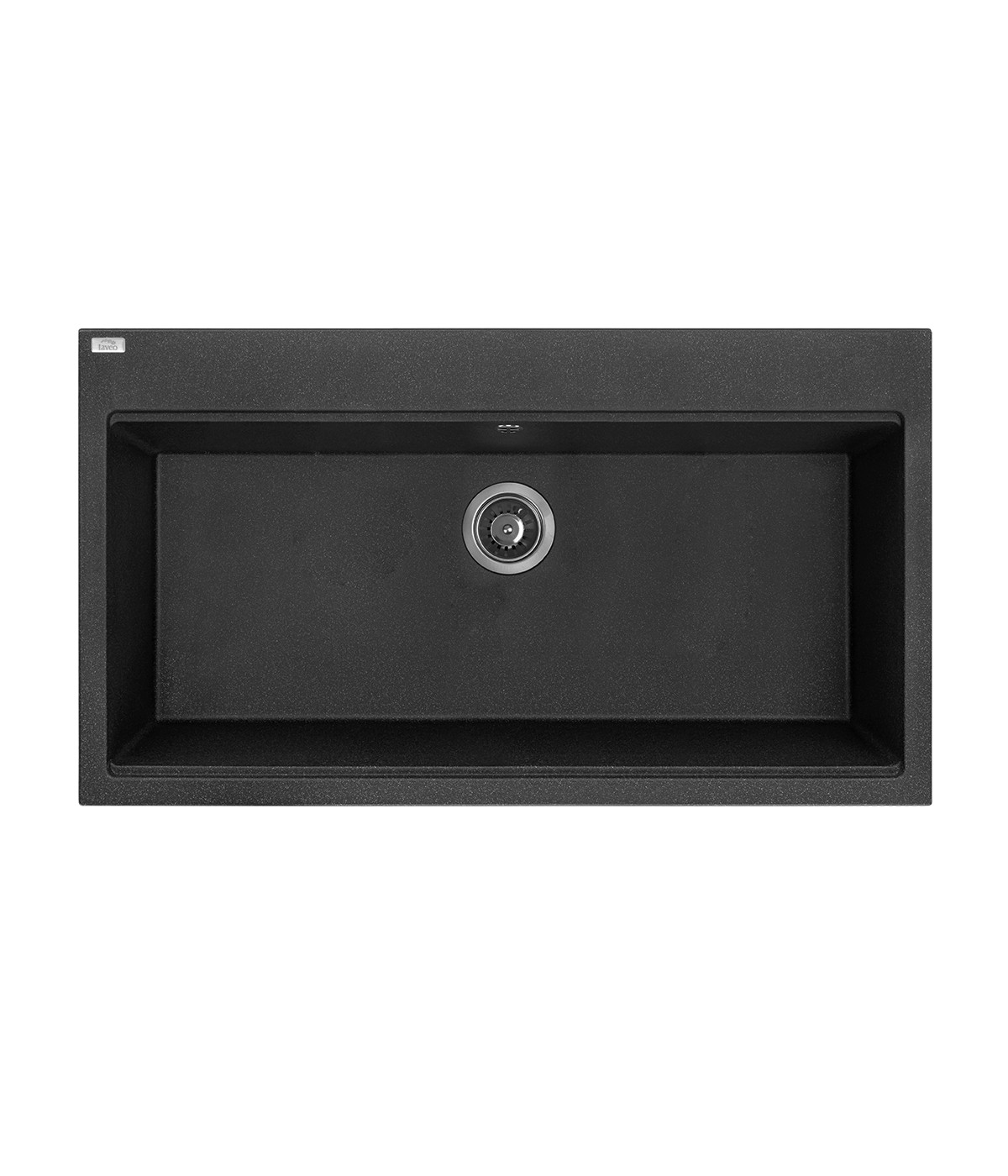 Granitspüle 1-Becken TAU Schwarz 50x90 | inkl. Siphon!