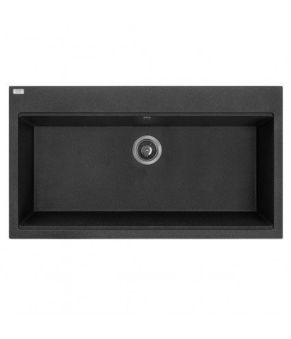 Granitspüle 1-Becken TAU Schwarz 50x90 | inkl. Siphon!