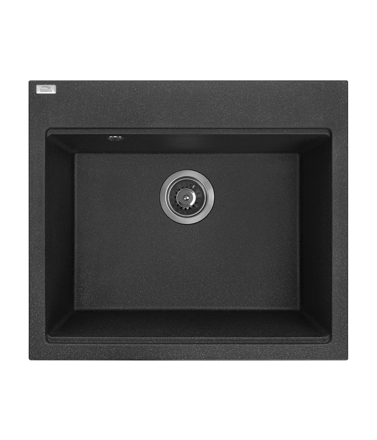 Granitspüle 1-Becken TAU Schwarz 50x57 | inkl. Siphon!