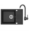 Granitspüle 1-Becken T.III Beige 44x44 | inkl. Siphon!
