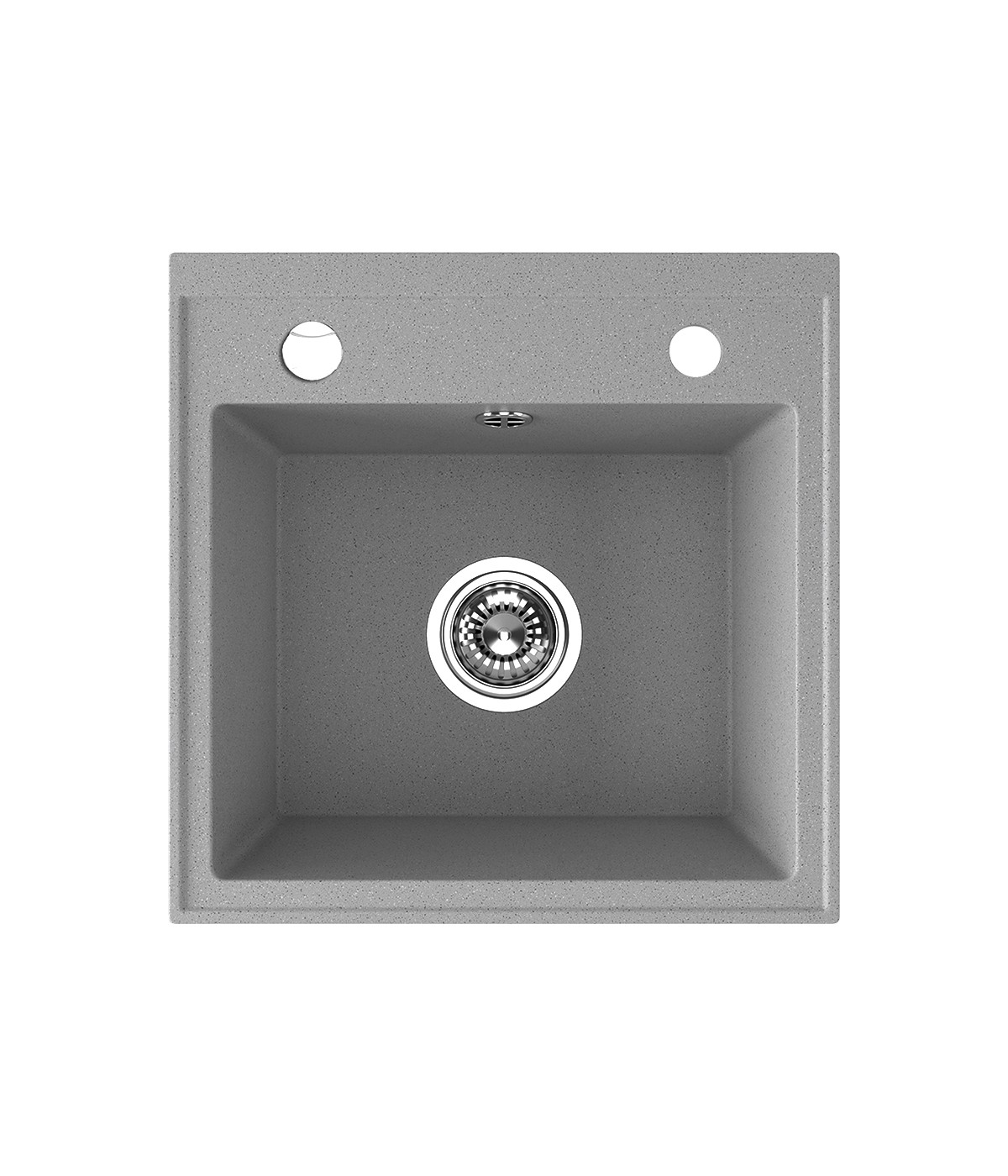 Granitspüle 1-Becken T.III Grau 44x44 | inkl. Siphon!