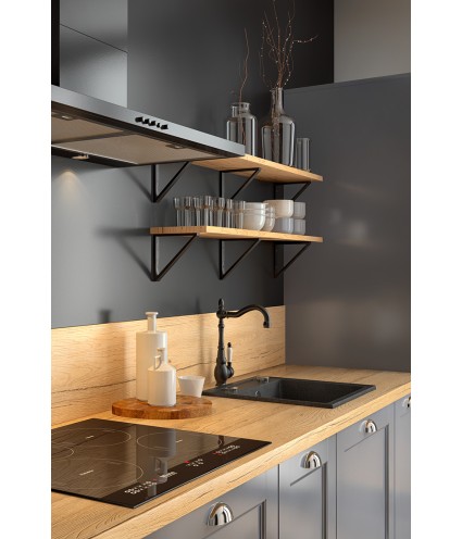 Granitspüle 1-Becken T.III Schwarz 44x44 | inkl. Siphon!