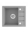 Granitspüle 1-Becken T.III Grau 49,5x57 mit kurzer Abtropffläche | inkl. Siphon!