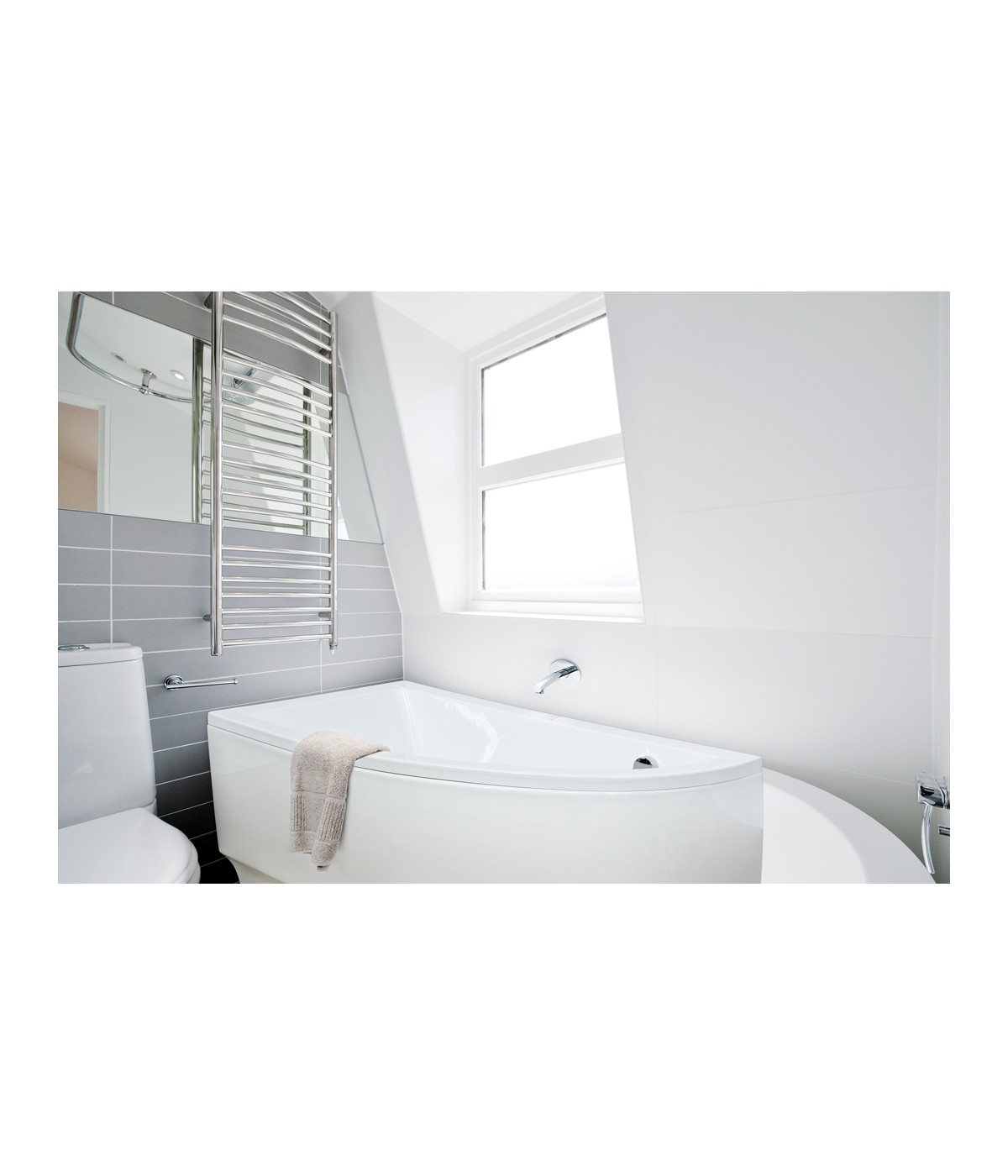 ECKBADEWANNE 150x70 LINKS PRAKTIKA Ablaufgarnitur + Füße GRATIS !