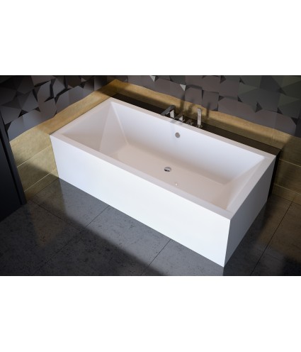 RECHTECK BADEWANNE 180x80 QUADROS Ablaufgarnitur + Füße GRATIS !